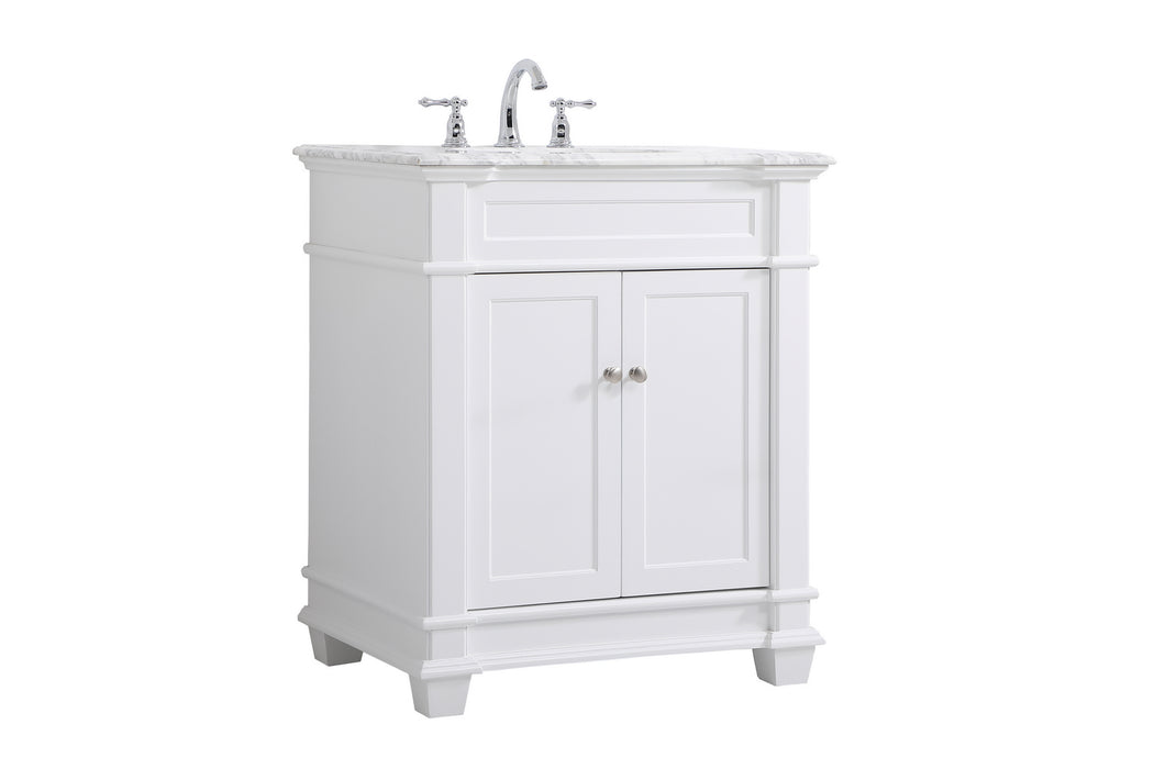 Elegant Lighting VF50030WH Bathroom Vanity Set, White