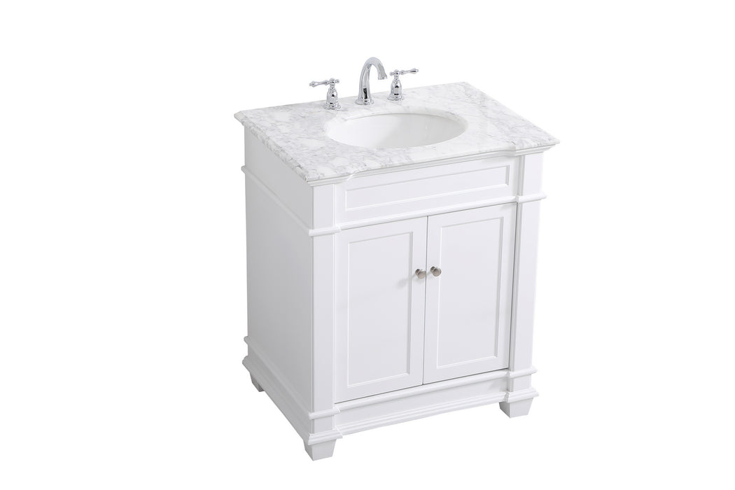 Elegant Lighting VF50030WH Bathroom Vanity Set, White