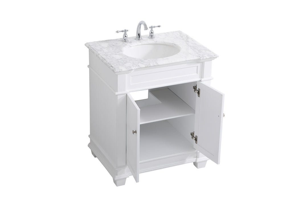 Elegant Lighting VF50030WH Bathroom Vanity Set, White