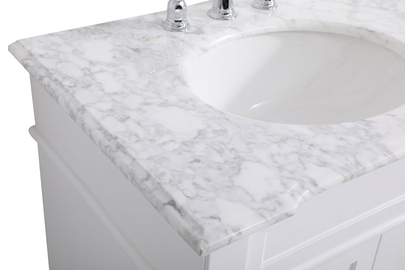 Elegant Lighting VF50030WH Bathroom Vanity Set, White