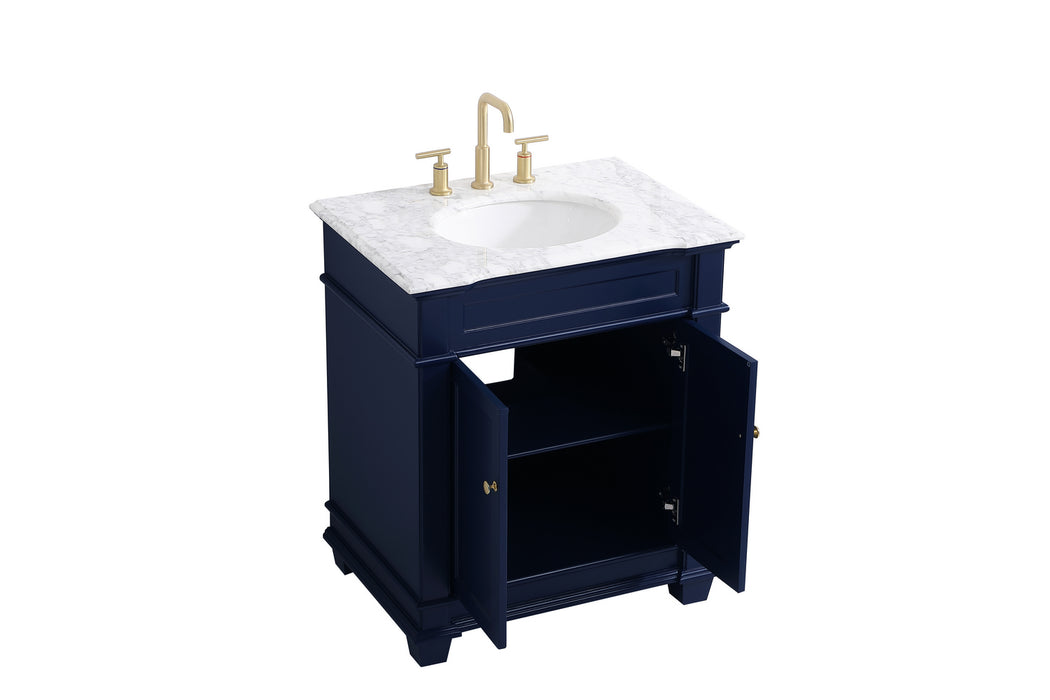 Elegant Lighting VF50030BL Bathroom Vanity Set, Blue