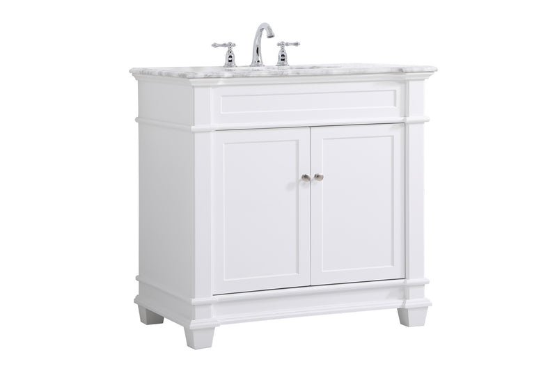 Elegant Lighting VF50036WH Bathroom Vanity Set, White