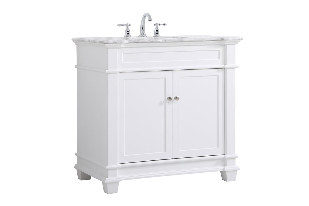 Elegant Lighting VF50036WH Bathroom Vanity Set, White