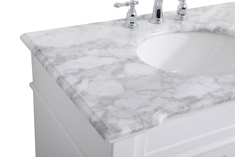 Elegant Lighting VF50036WH Bathroom Vanity Set, White