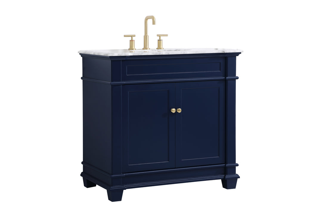 Elegant Lighting VF50036BL Bathroom Vanity Set, Blue