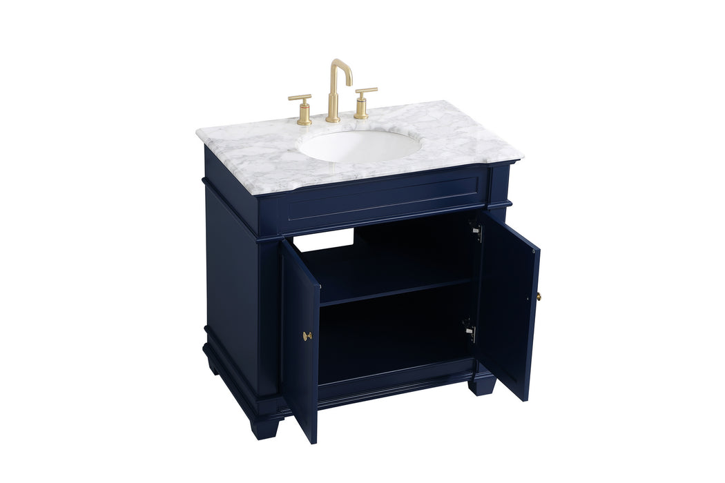 Elegant Lighting VF50036BL Bathroom Vanity Set, Blue