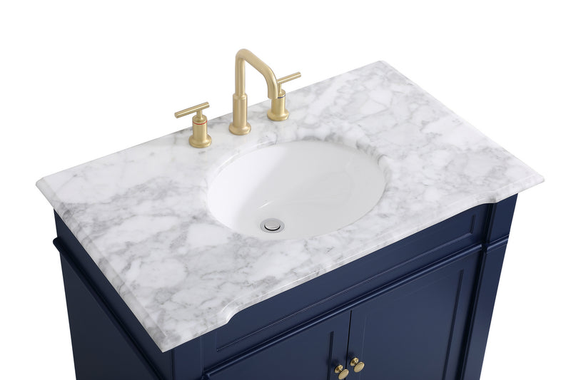 Elegant Lighting VF50036BL Bathroom Vanity Set, Blue