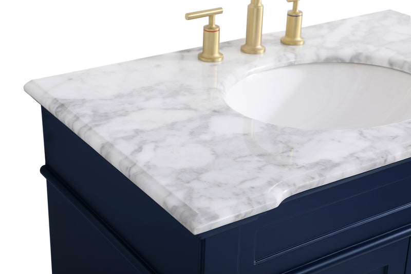 Elegant Lighting VF50036BL Bathroom Vanity Set, Blue
