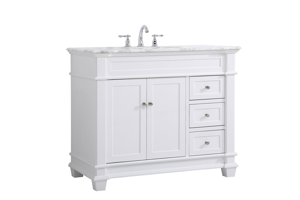 Elegant Lighting VF50042WH Bathroom Vanity Set, White