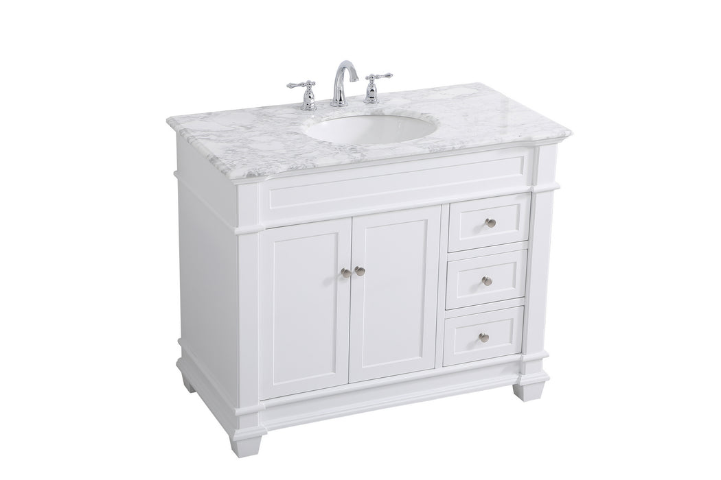 Elegant Lighting VF50042WH Bathroom Vanity Set, White