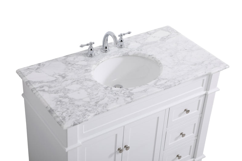 Elegant Lighting VF50042WH Bathroom Vanity Set, White