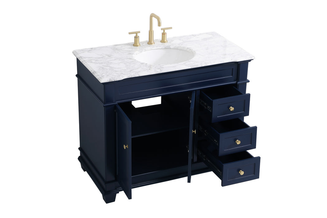 Elegant Lighting VF50042BL Bathroom Vanity Set, Blue
