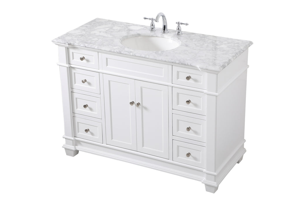 Elegant Lighting VF50048WH Bathroom Vanity Set, White
