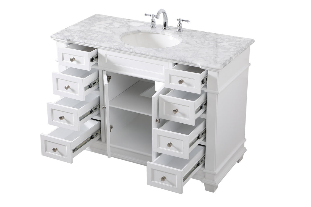 Elegant Lighting VF50048WH Bathroom Vanity Set, White