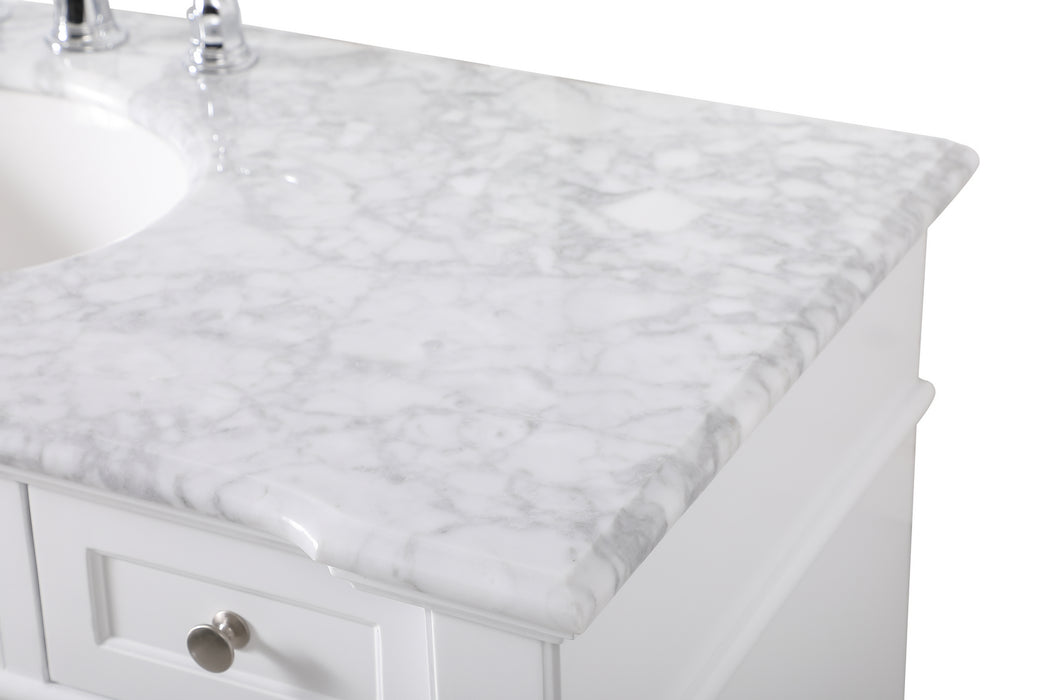 Elegant Lighting VF50048WH Bathroom Vanity Set, White