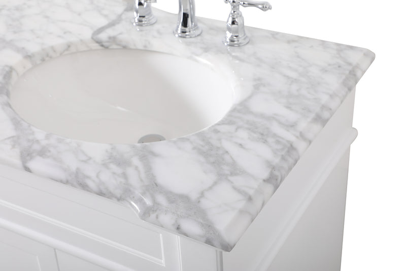 Elegant Lighting VF50060DWH Bathroom Vanity Set, White