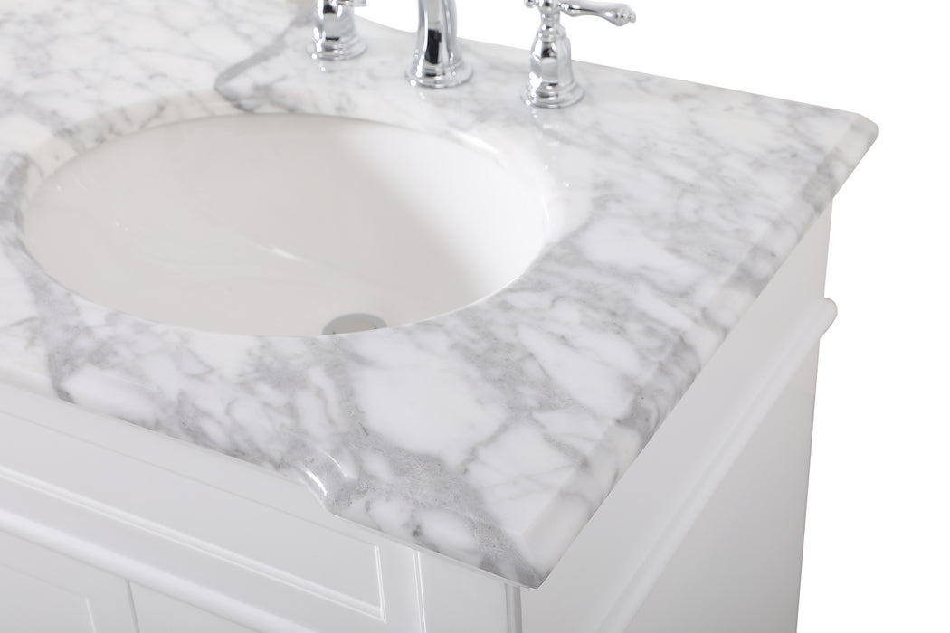 Elegant Lighting VF50060DWH Bathroom Vanity Set, White