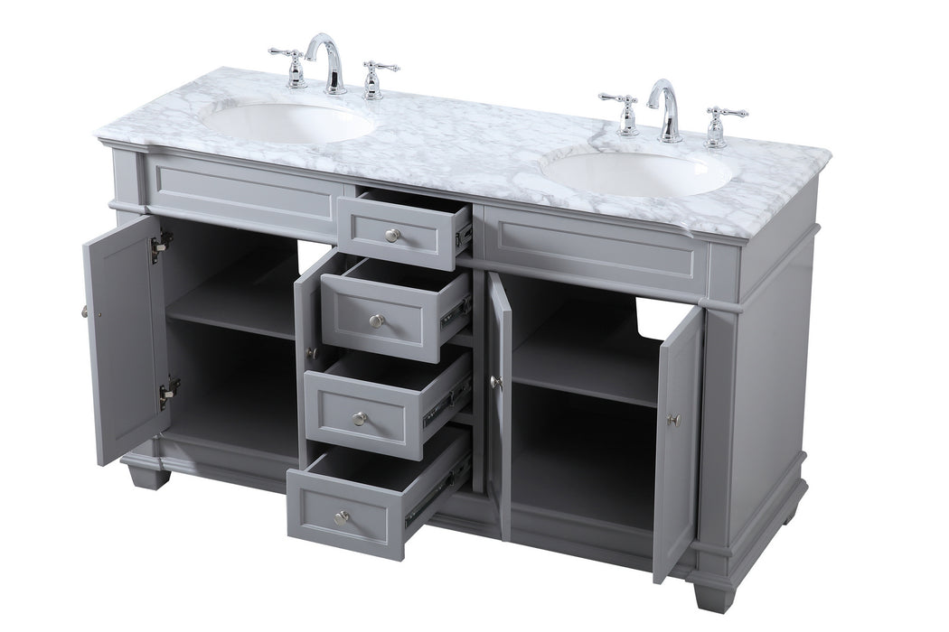 Elegant Lighting VF50060DGR Bathroom Vanity Set, Grey