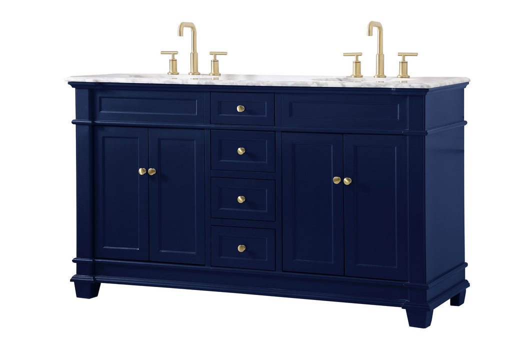 Elegant Lighting VF50060DBL Bathroom Vanity Set, Blue