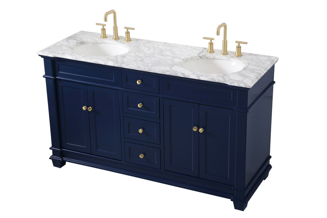 Elegant Lighting VF50060DBL Bathroom Vanity Set, Blue