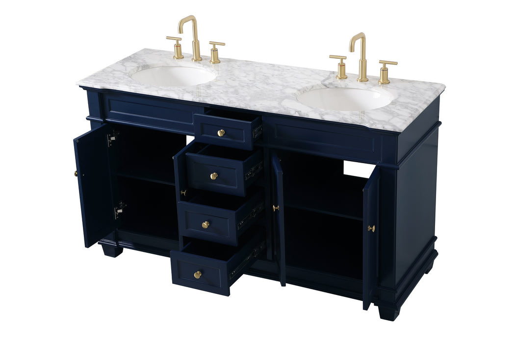 Elegant Lighting VF50060DBL Bathroom Vanity Set, Blue