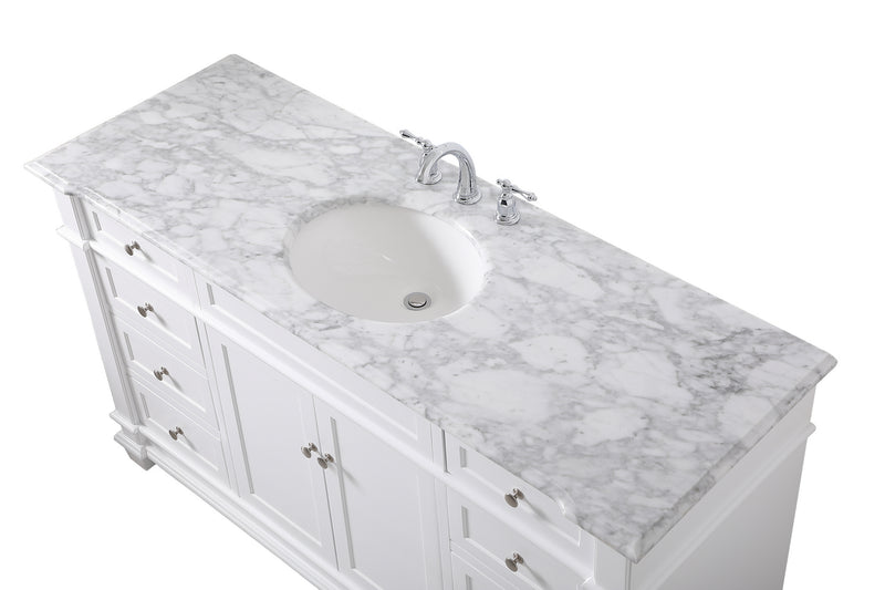 Elegant Lighting VF50060WH Bathroom Vanity Set, White