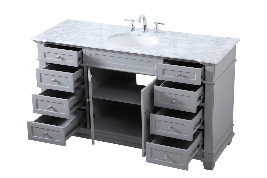 Elegant Lighting VF50060GR Bathroom Vanity Set, Grey