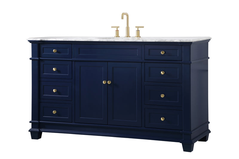 Elegant Lighting VF50060BL Bathroom Vanity Set, Blue