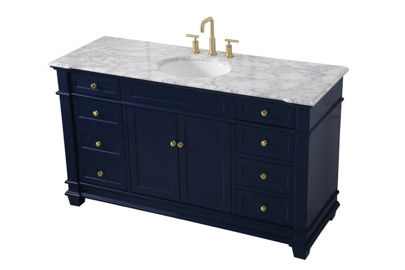 Elegant Lighting VF50060BL Bathroom Vanity Set, Blue