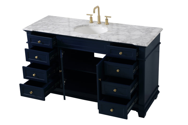 Elegant Lighting VF50060BL Bathroom Vanity Set, Blue