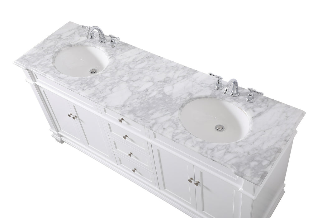 Elegant Lighting VF50072DWH Bathroom Vanity Set, White