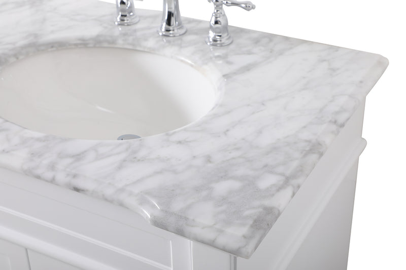 Elegant Lighting VF50072DWH Bathroom Vanity Set, White
