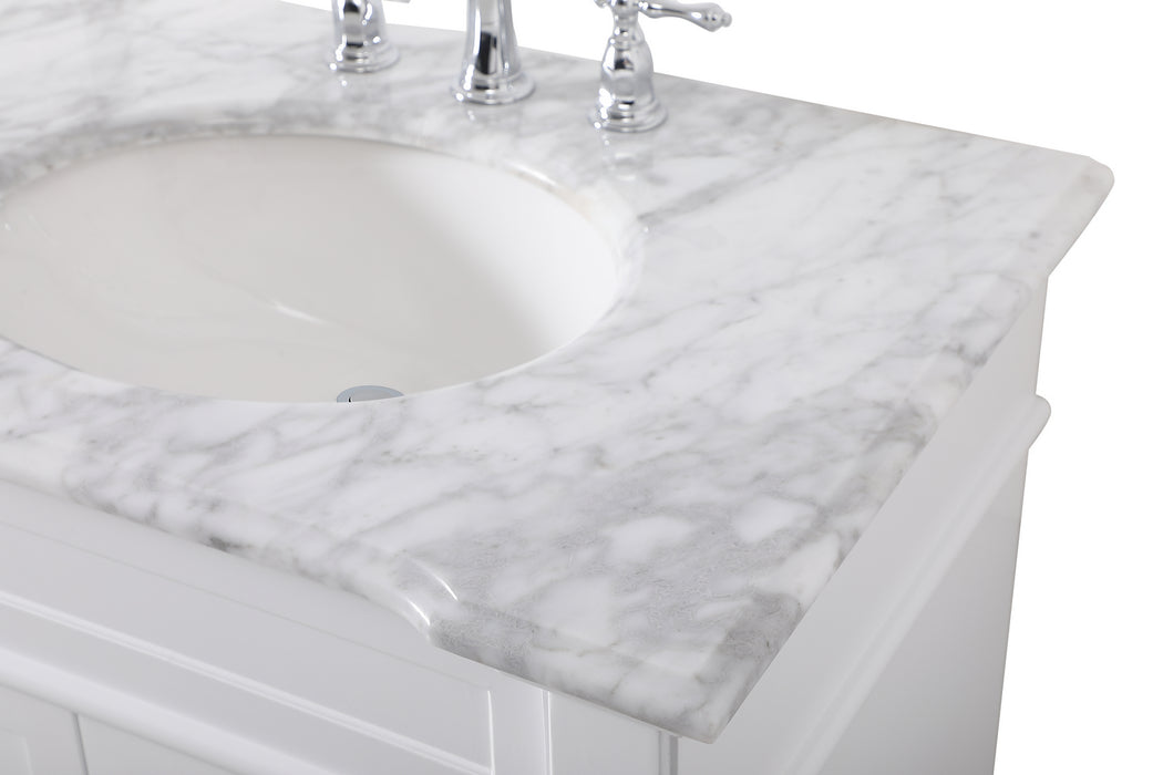 Elegant Lighting VF50072DWH Bathroom Vanity Set, White