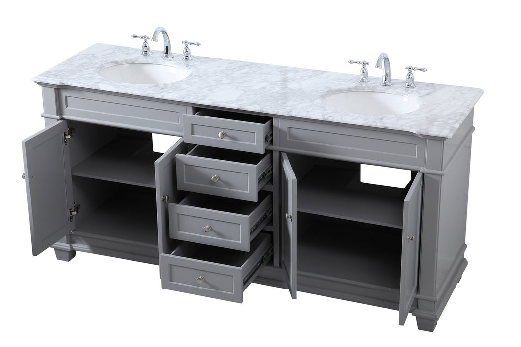 Elegant Lighting VF50072DGR Bathroom Vanity Set, Grey