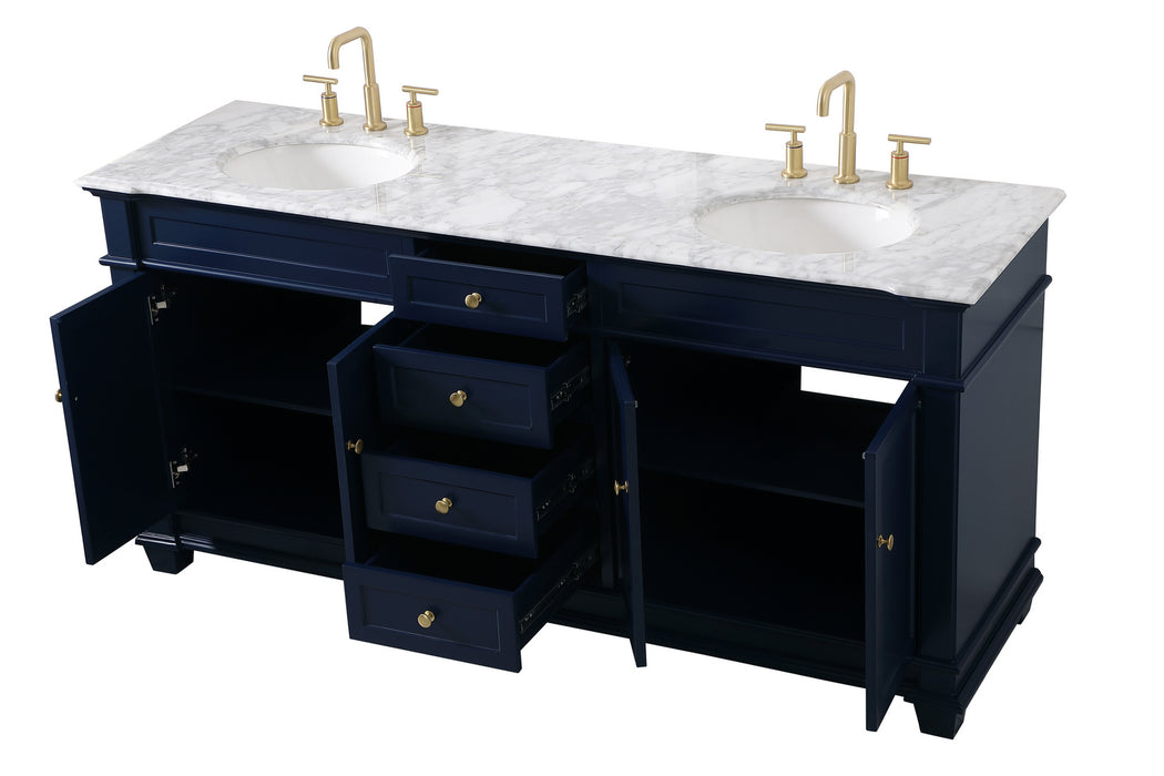 Elegant Lighting VF50072DBL Bathroom Vanity Set, Blue