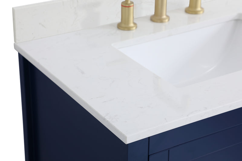 Elegant Lighting VF16030BL-BS Bathroom Vanity Set, Blue
