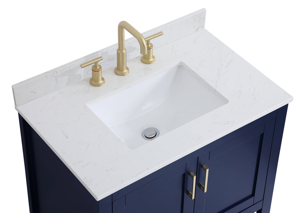 Elegant Lighting VF16030BL-BS Bathroom Vanity Set, Blue