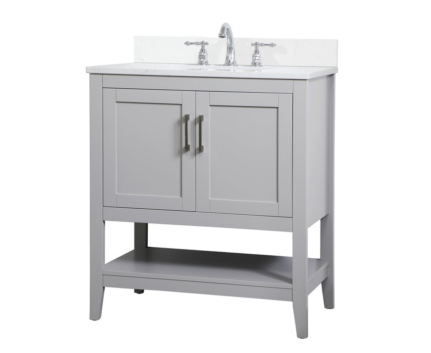 Elegant Lighting VF16030GR-BS Bathroom Vanity Set, Grey
