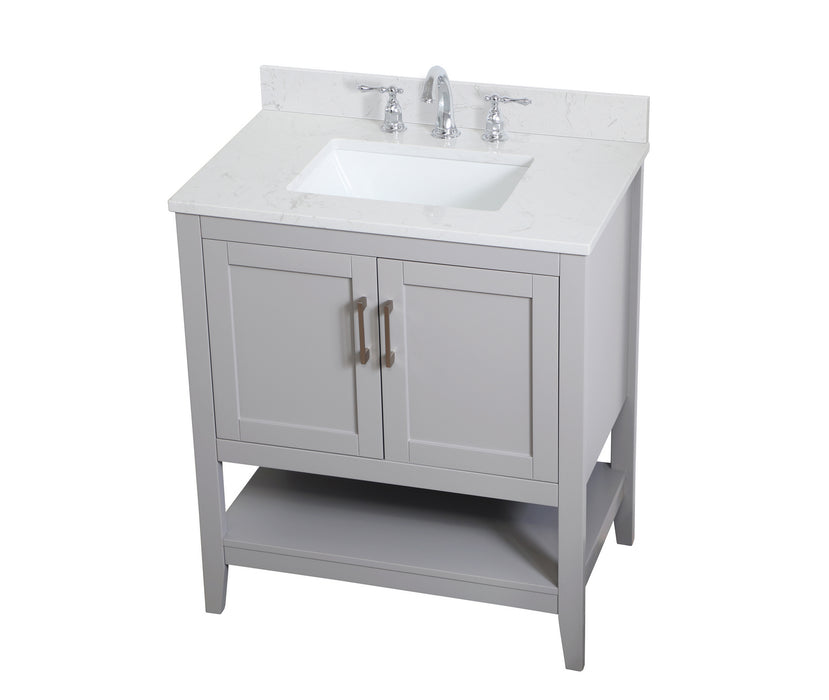 Elegant Lighting VF16030GR-BS Bathroom Vanity Set, Grey