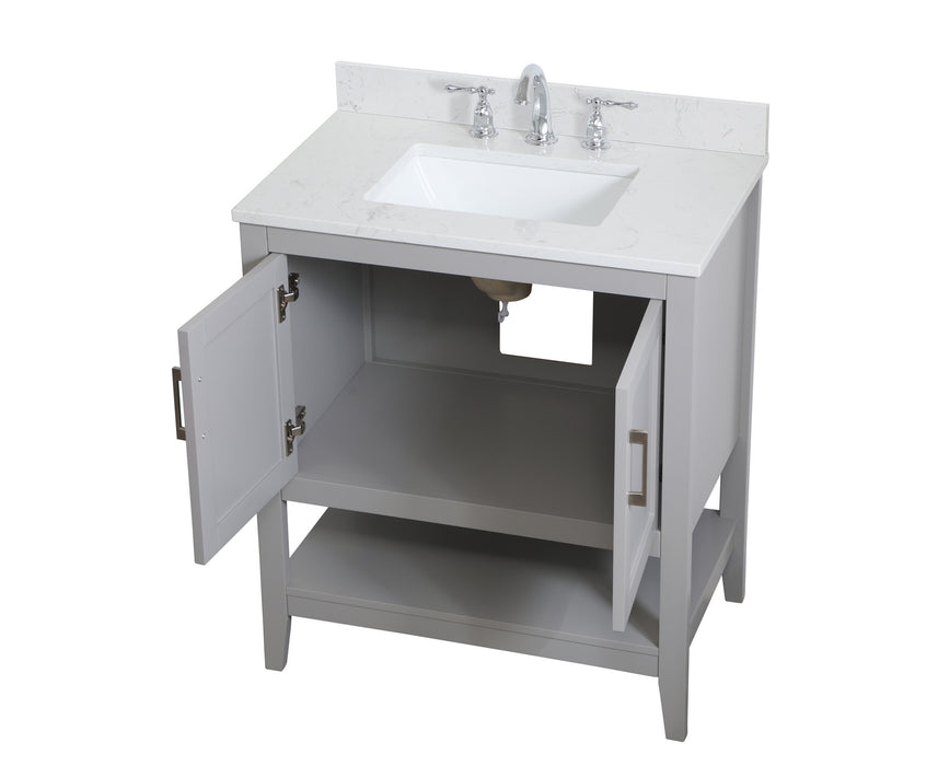 Elegant Lighting VF16030GR-BS Bathroom Vanity Set, Grey