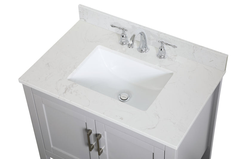 Elegant Lighting VF16030GR-BS Bathroom Vanity Set, Grey