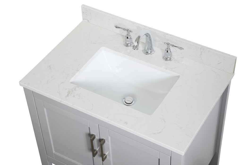 Elegant Lighting VF16030GR-BS Bathroom Vanity Set, Grey