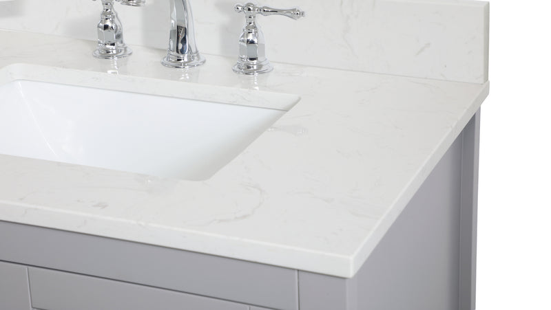 Elegant Lighting VF16030GR-BS Bathroom Vanity Set, Grey
