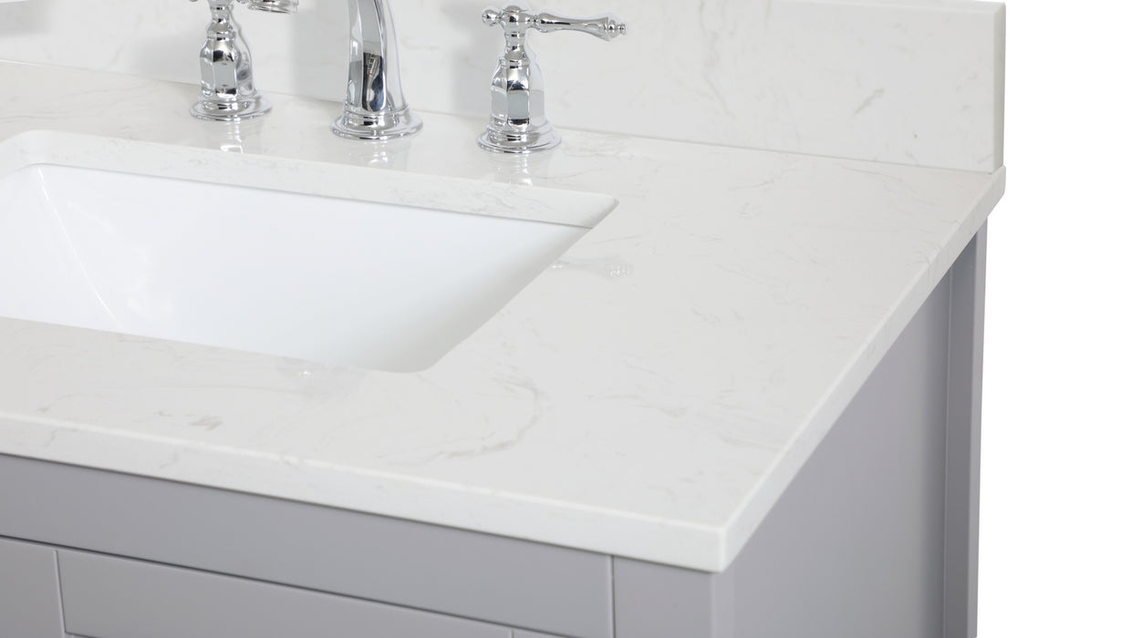 Elegant Lighting VF16030GR-BS Bathroom Vanity Set, Grey