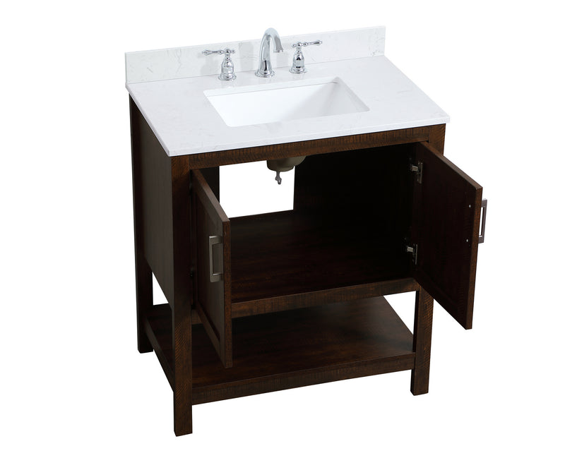 Elegant Lighting VF16030EX-BS Bathroom Vanity Set, Expresso