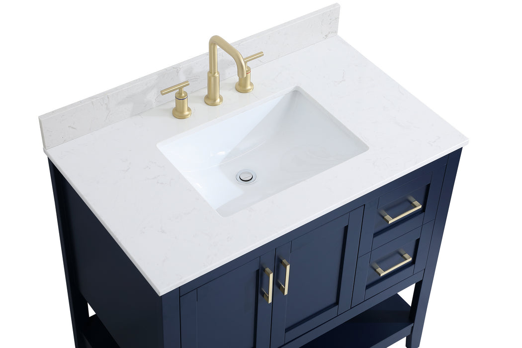Elegant Lighting VF16036BL-BS Bathroom Vanity Set, Blue