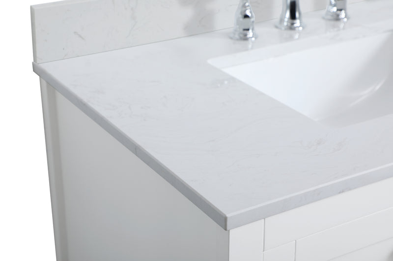 Elegant Lighting VF16036WH-BS Bathroom Vanity Set, White