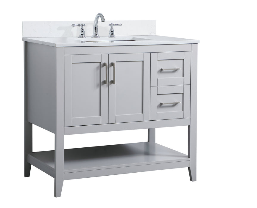 Elegant Lighting VF16036GR-BS Bathroom Vanity Set, Grey