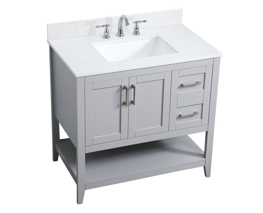 Elegant Lighting VF16036GR-BS Bathroom Vanity Set, Grey