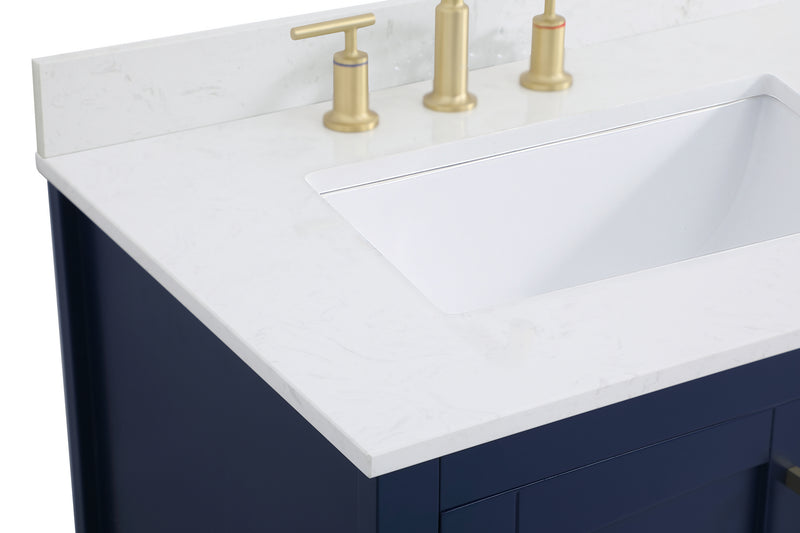 Elegant Lighting VF16042BL-BS Bathroom Vanity Set, Blue